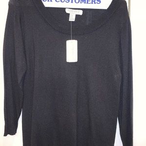 Black, Lightweight, Long-Cut Women’s Sweater